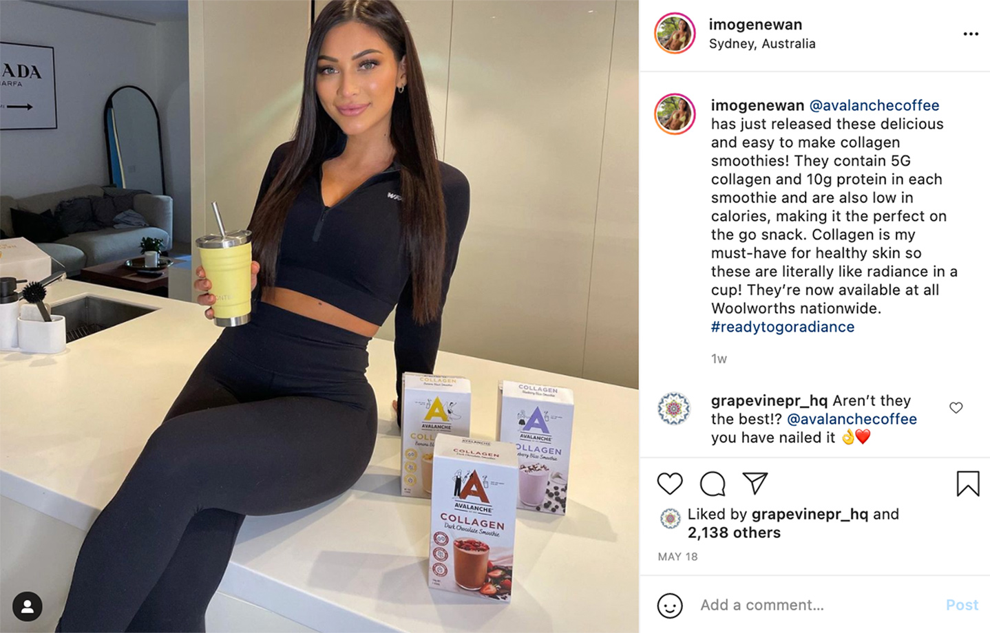 Imogen Ewan In-feed post